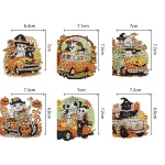 Játékos Halloween gyémántszemmel kirakható kulcstartók