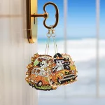 Játékos Halloween gyémántszemmel kirakható kulcstartók