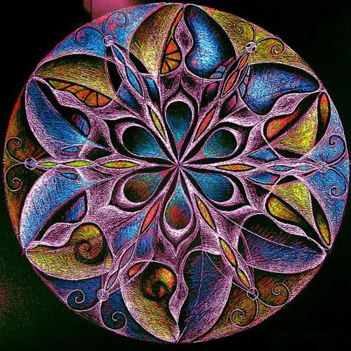 Mandala kör minta négyzet alakú kreatív gyémánt kirakó 30x30