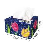 Busz mintás zsebkendőtartó doboz gyémántszemes kirakó