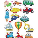 Járgányok gyémántszemmel kirakható kirakó Matrica csomag