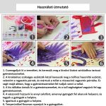 Kék kalapos lány gyémántszemes kirakó gyerekeknek kerettel