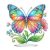 Pillangó Gyémántszemes asztali dísz