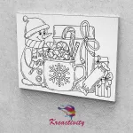 Kreatív festőszett gyermekeknek 30x40-es vászonra nyomtatva Hóember
