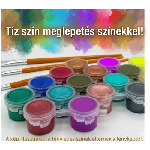Vegyes Szín Válogatás – 10 darabos Akrilfesték Készlet vegyes színekkel