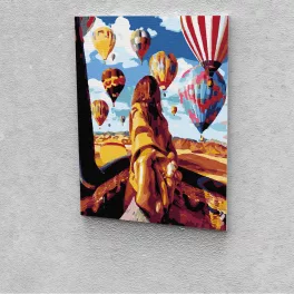   Látkép léggömbből festés számok alapján kreatív készlet 30x40