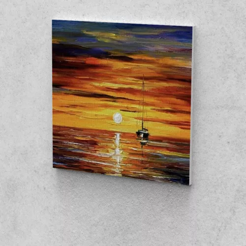 Naplemente festmény festés számok alapján kreatív készlet kerettel 40x40