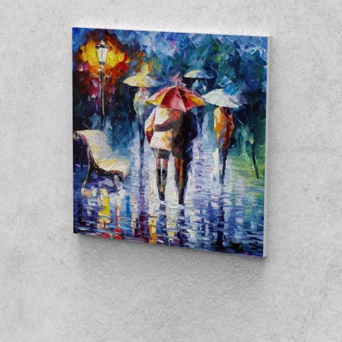 Esős sétány festmény festés számok alapján kreatív készlet kerettel 40x40