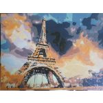 Eiffel Torony festés számok alapján kreatív készlet kerettel