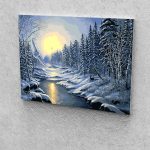 Havas Erdő festés számok alapján kreatív készlet kerettel