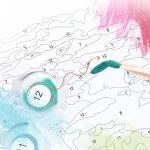 Csodakék Orchidea festés számok alapján kreatív készlet keret nélkül 40x50