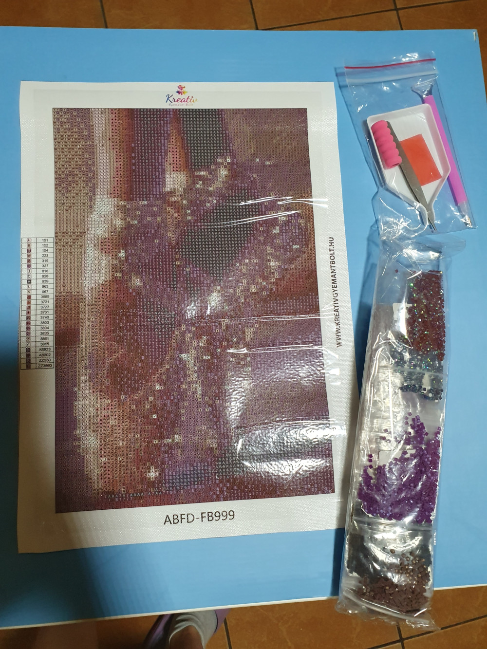   Balett cipő - Prémium Gyémántszemes Kirakó Különleges AB és tündérporos NÉGYZET alakú Gyémántokkal 20X30cm
