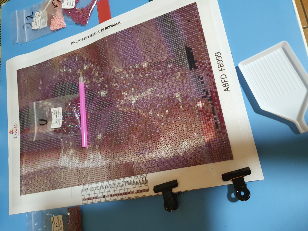   Balett cipő - Prémium Gyémántszemes Kirakó Különleges AB és tündérporos NÉGYZET alakú Gyémántokkal 20X30cm
