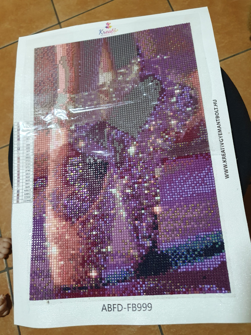   Balett cipő - Prémium Gyémántszemes Kirakó Különleges AB és tündérporos NÉGYZET alakú Gyémántokkal 20X30cm
