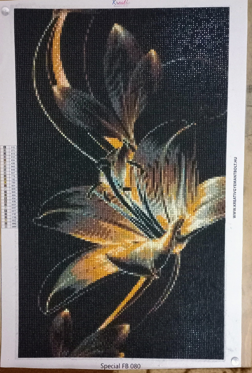   Elegáns liliom kör alakú Prémium Gyémántszemes Kirakó Különleges AB Gyémántokkal 30x50
