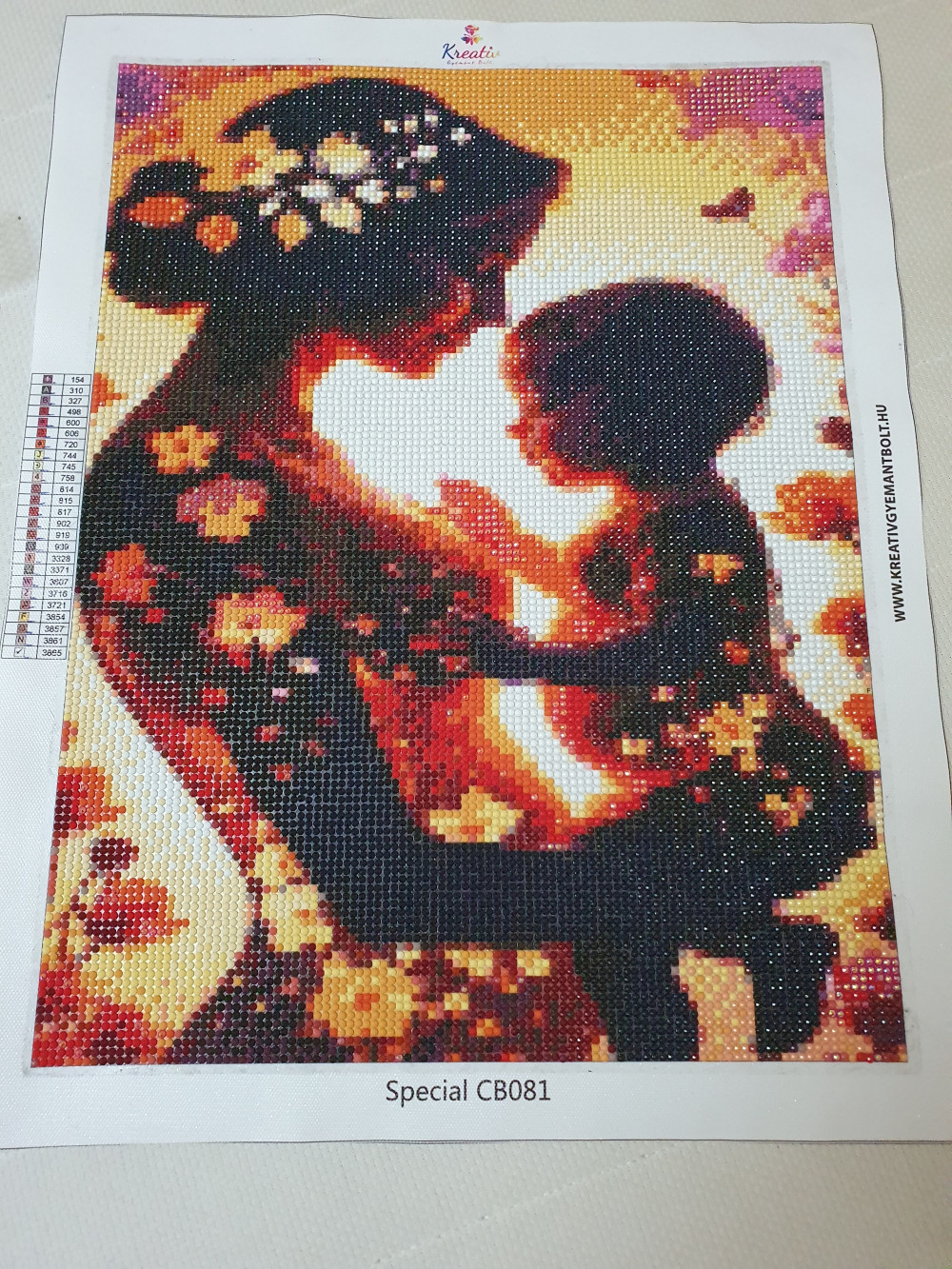   Anyával Anyák napi kör alakú Prémium Gyémántszemes Kirakó Különleges AB Gyémántokkal 30x40
