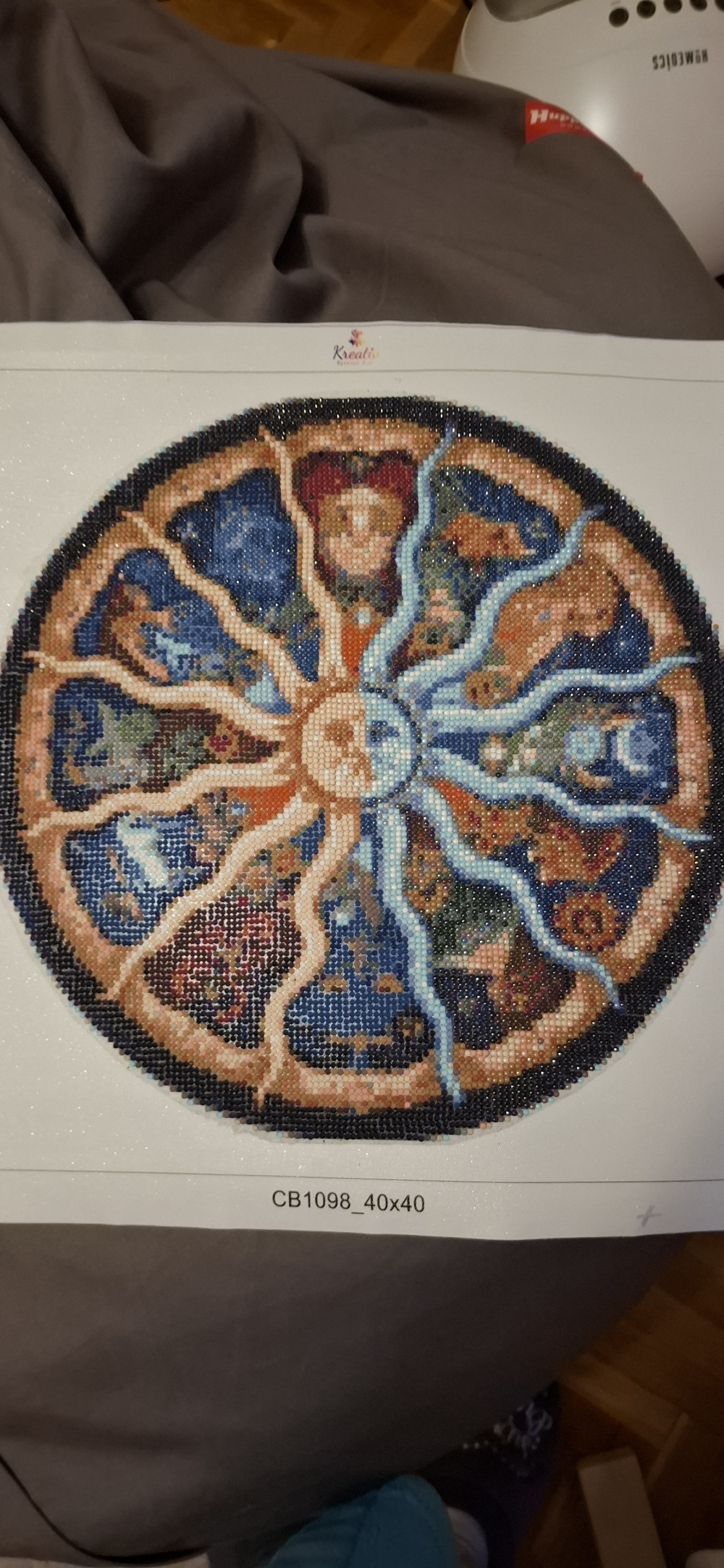 Napvilága kör alakú kreatív gyémánt kirakó 40x40
