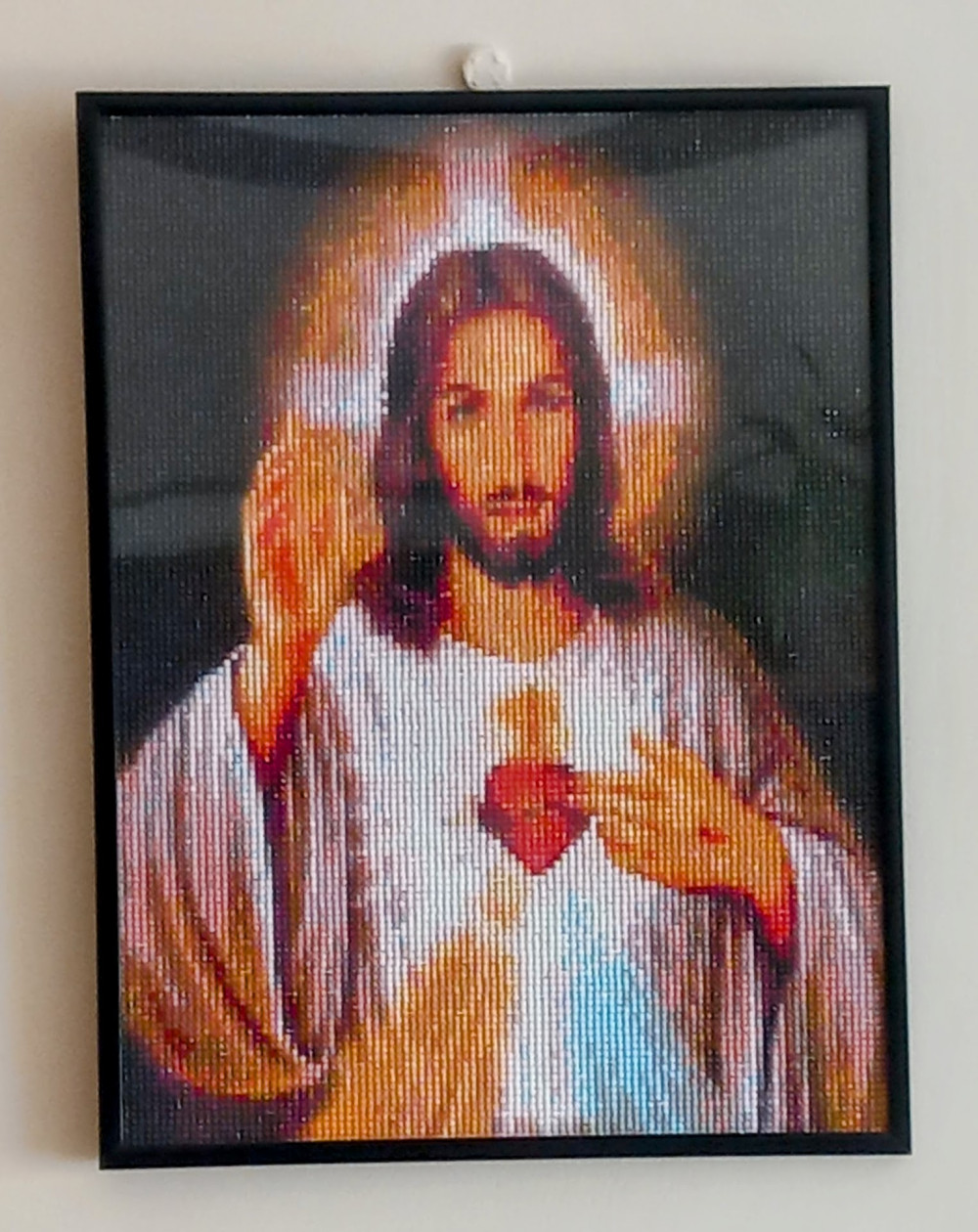 Jézus Krisztus Kör alakú Gyémántszemes kirakó 30x40
